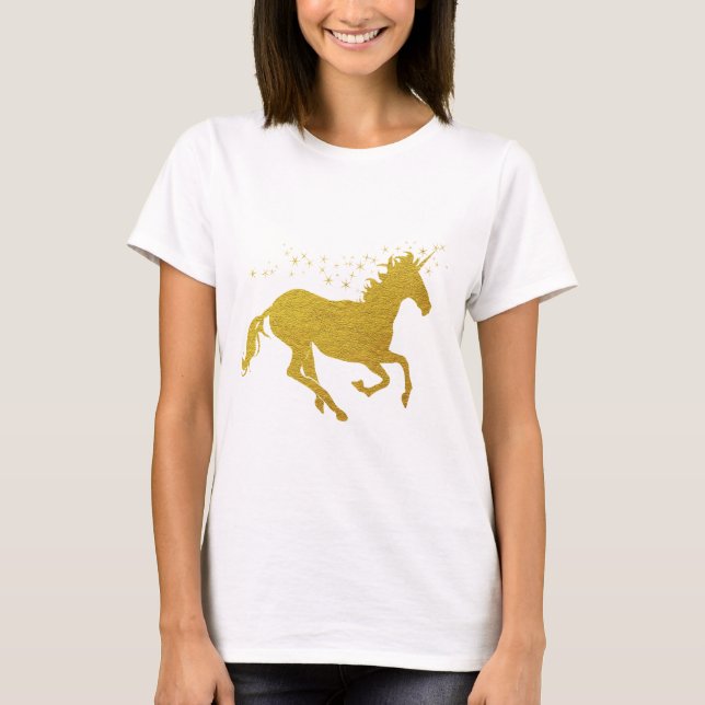 Camiseta Unicórnio Dourado (Frente)