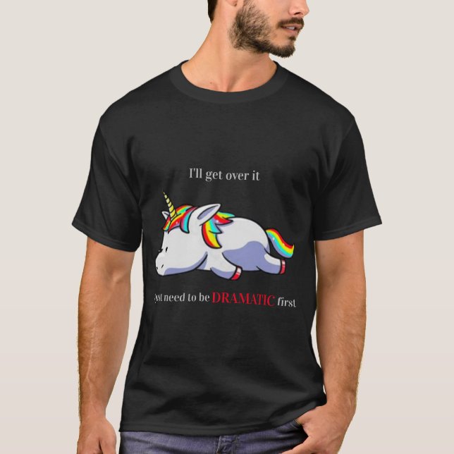 Camiseta Unicórnio Dramático (Frente)