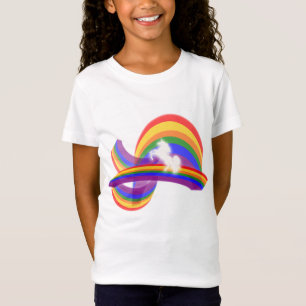 CAMISETA UNICÓRNIO E ARCO-ÍRIS