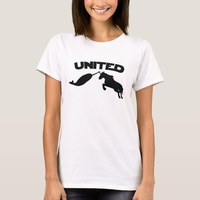 Camiseta Unicórnio e Narwhal (Frente)