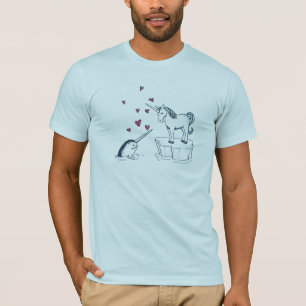 Camiseta Unicórnio e Narwhal, T verdadeiro do amor