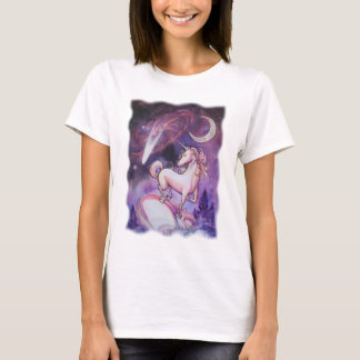 Camiseta Unicórnio e o céu nocturno