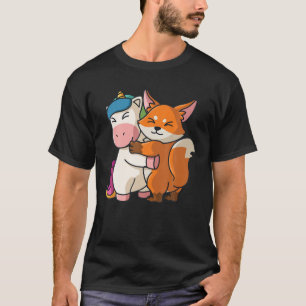 Camiseta Unicórnio E Raposa - Animais De Corte Para Abate D