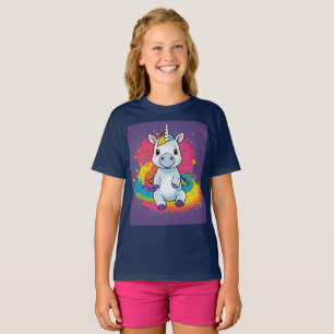 Camiseta Unicórnio Encantado em Camisa-Sombra Sorrente