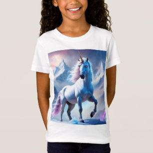 Camiseta Unicórnio Encantado em Fantasia de Neve