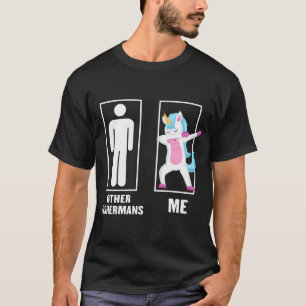 Camiseta Unicórnio Engraçado Dabbing Outro pescador Eu,Outr