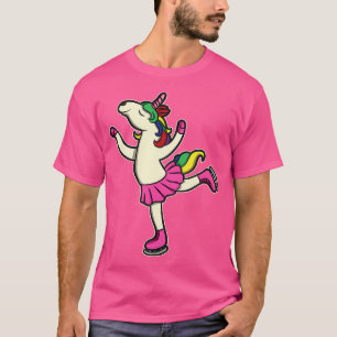 Camiseta Unicórnio Engraçado de Patinação no Gelo para Meni