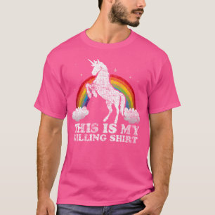 Camiseta Unicórnio Engraçado Isto É Meu Assassino Angustiad