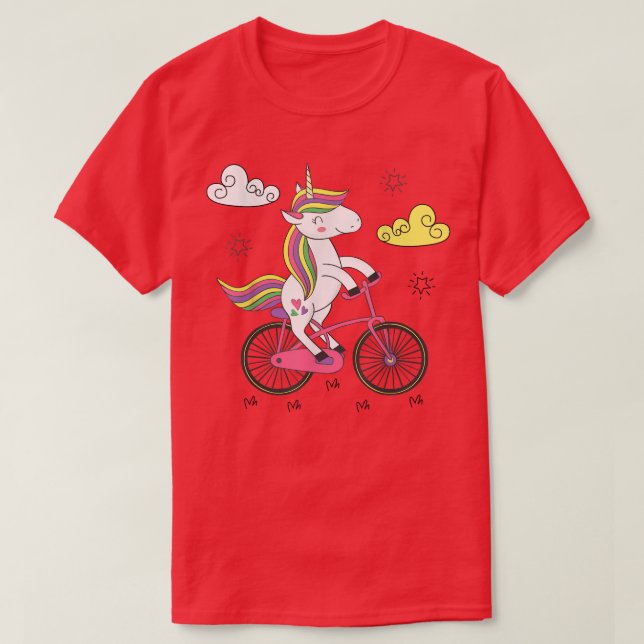 Camiseta unicórnio engraçado para fazer bike (Frente do Design)
