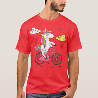 Camiseta unicórnio engraçado para fazer bike
