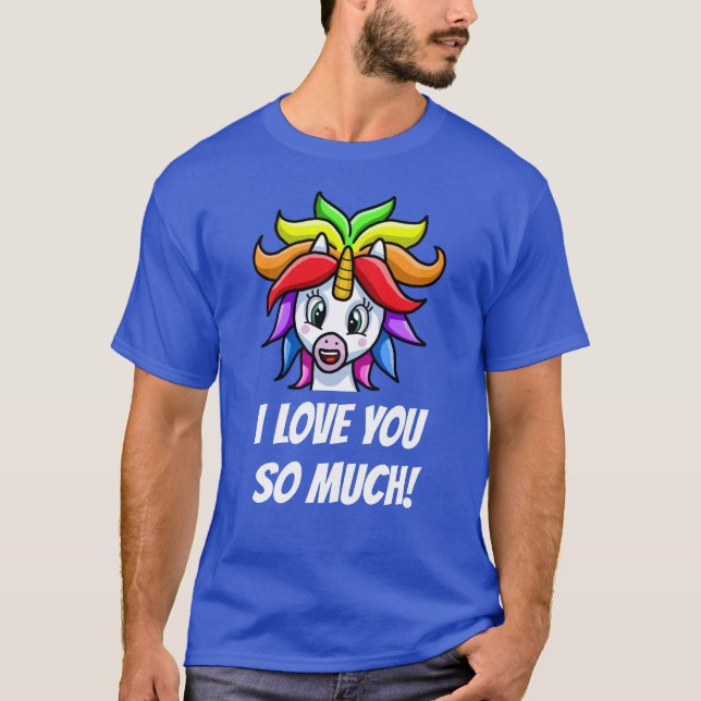 Camiseta Unicórnio Eu Te Amo Tão Engraçado (Frente)