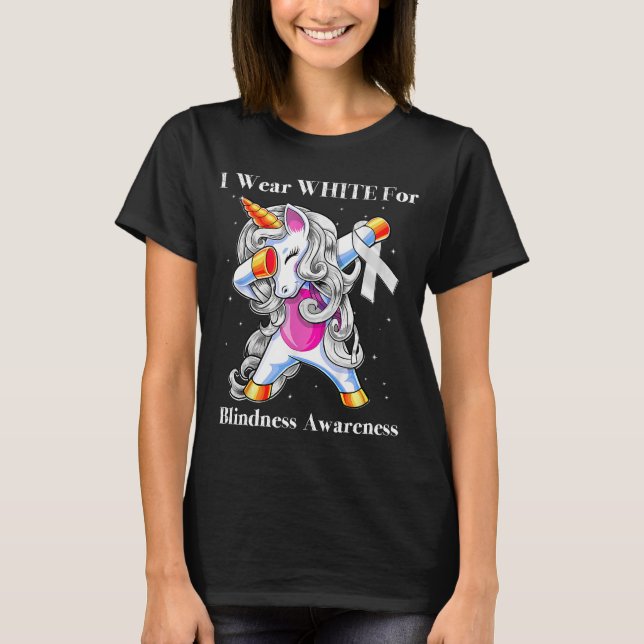 Camiseta Unicórnio Eu Uso Branco Para Conscientização Sobre (Frente)