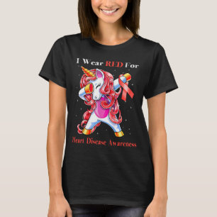 Camiseta Unicórnio Eu Uso Vermelho Para Conscientização Sob