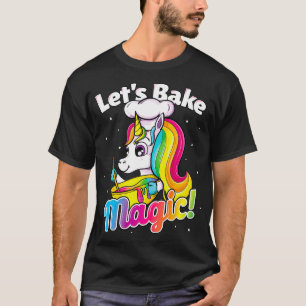 Camiseta Unicórnio Fazendo Cupcake Arco-Íris Garota Gift Co