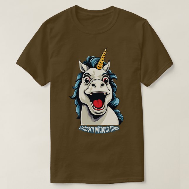 Camiseta Unicórnio Feio Sem Filtro (Frente do Design)