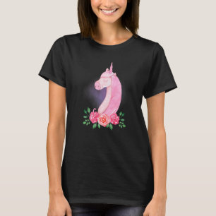 Camiseta Unicórnio Feliz Aquarela Fantasia Mítica Mística
