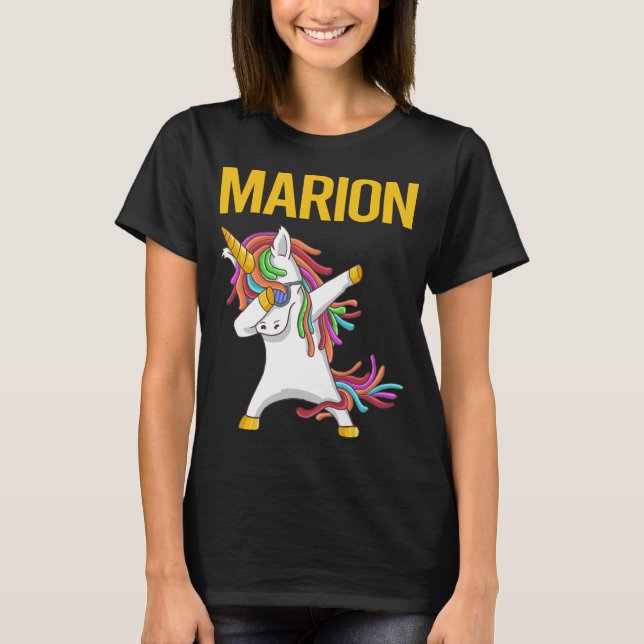 Camiseta Unicórnio Feliz - Marion Nome (Frente)