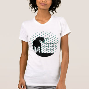 Camiseta Unicórnio Fluxo (preto e lacrimogêneo)