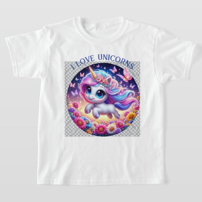 Camiseta unicórnio fofo (Postura )