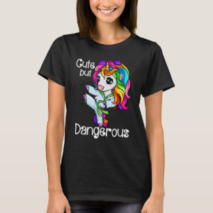 Camiseta Unicórnio Fofo Mas Perigoso Divertido Karate Taekw