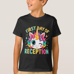 Camiseta Unicórnio Fofo Primeiro Dia De Recepção De Volta à