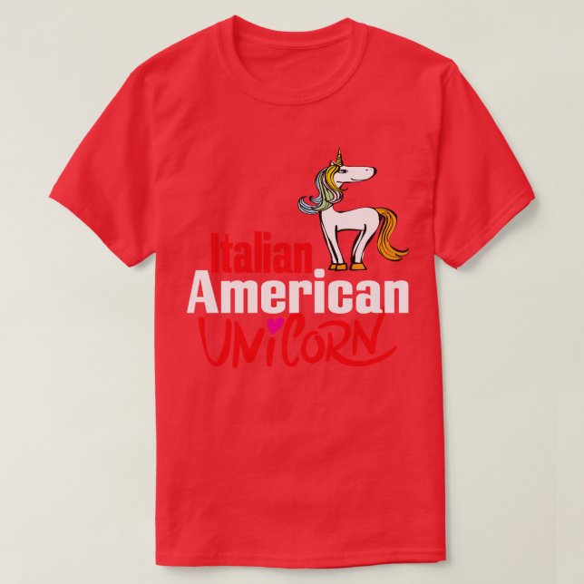 Camiseta Unicórnio Italiano Americano 1 (Frente do Design)