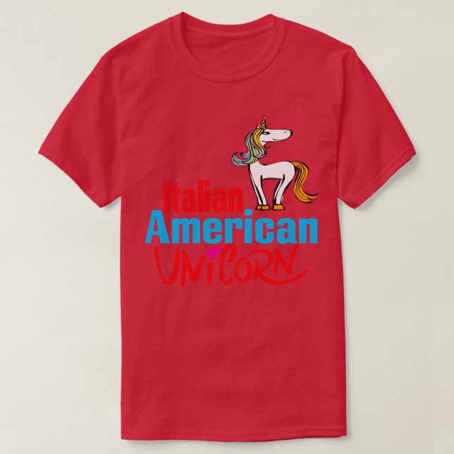 Camiseta Unicórnio Italiano Americano 3 (Frente do Design)