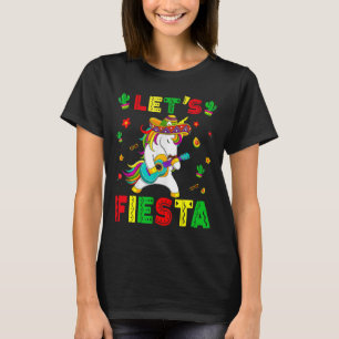 Camiseta Unicórnio Jogando Violão Cinco De Mayo Lets Mexica