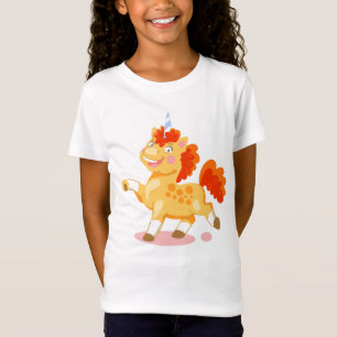 Camiseta Unicórnio laranja engraçado