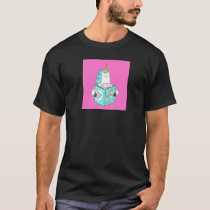 Camiseta Unicórnio Lendo Truques Mágicos Livro Humor Corant