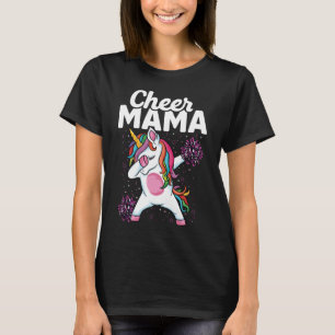Camiseta Unicórnio Mágico Dabbing Alegria Mãe Cheerleading