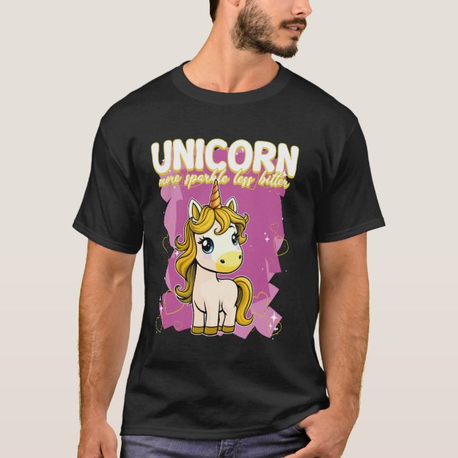 Camiseta Unicórnio Mais Esmagador Menos Unicórnio Amargo (Frente)