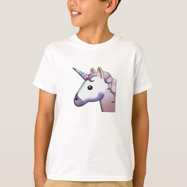 Camiseta Unicórnio majestoso Emoji (Frente)