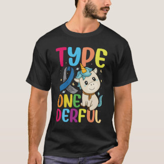 Camiseta Unicórnio Maravilhoso do Tipo Um Diabetes Tipo 1 T
