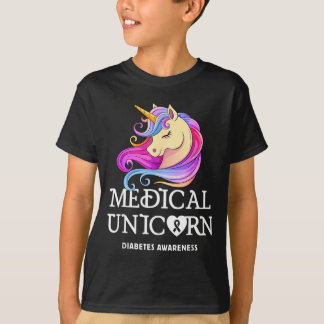 Camiseta Unicórnio Médico Conscientização sobre Diabetes