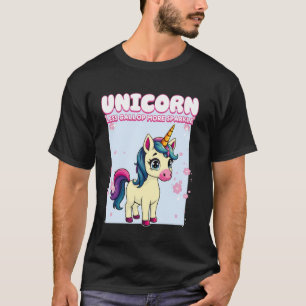 Camiseta Unicórnio Menos Galopar Mais Brilho Unicórnio