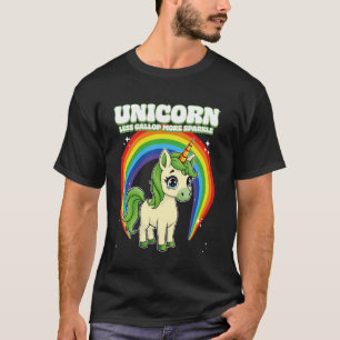 Camiseta Unicórnio Menos Galope Mais Brilho Unicórnio  1