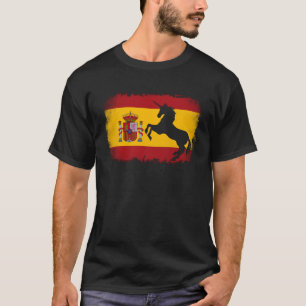 Camiseta Unicórnio mítico vintage Espanha bandeira espanhol