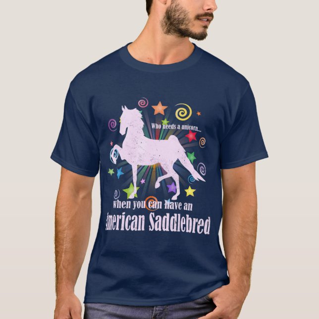Camiseta Unicórnio Mitos E Lendas Da América Saddle (Frente)