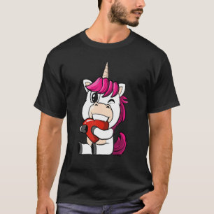 Camiseta Unicórnio morde coração apaixonado