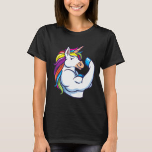 Camiseta Unicórnio Muscular - Malhação Mágica Engraçada Bod