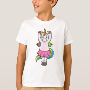 Camiseta Unicórnio na dança do Balé com saia