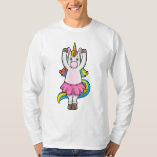 Camiseta Unicórnio na dança do Balé com saia
