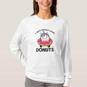 Camiseta Unicórnio Na Rosquinha É Uma Bela Garota Animal