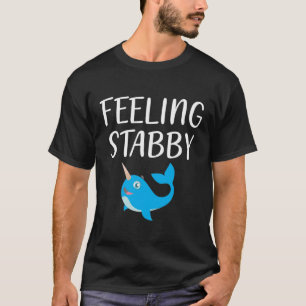 Camiseta Unicórnio Narwhal Bonito Sentido Esfaqueado por K