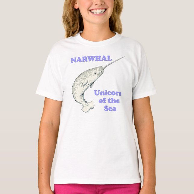 Camiseta unicórnio Narwhal do mar (Frente)