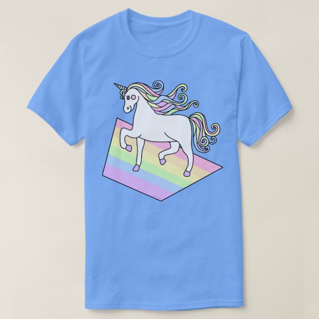 Camiseta Unicórnio no arco-íris (Frente do Design)