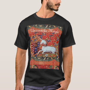 Camiseta UNICÓRNIO PARA flores MÁGICAS da fantasia,