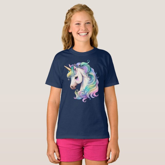 Camiseta Unicórnio Pastel (Frente Completa)