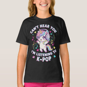 Camiseta Unicórnio Pastel Dança K-Pop